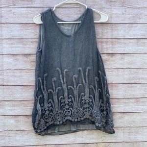 Soft surroundings Sleeveless Tunic Grey Sz Xsmall